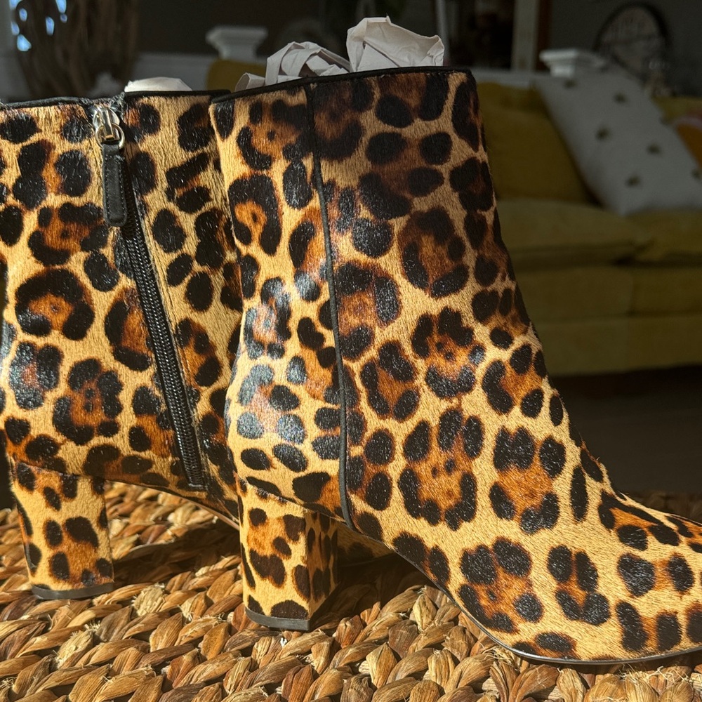 Leopard Print Ankle Boots
